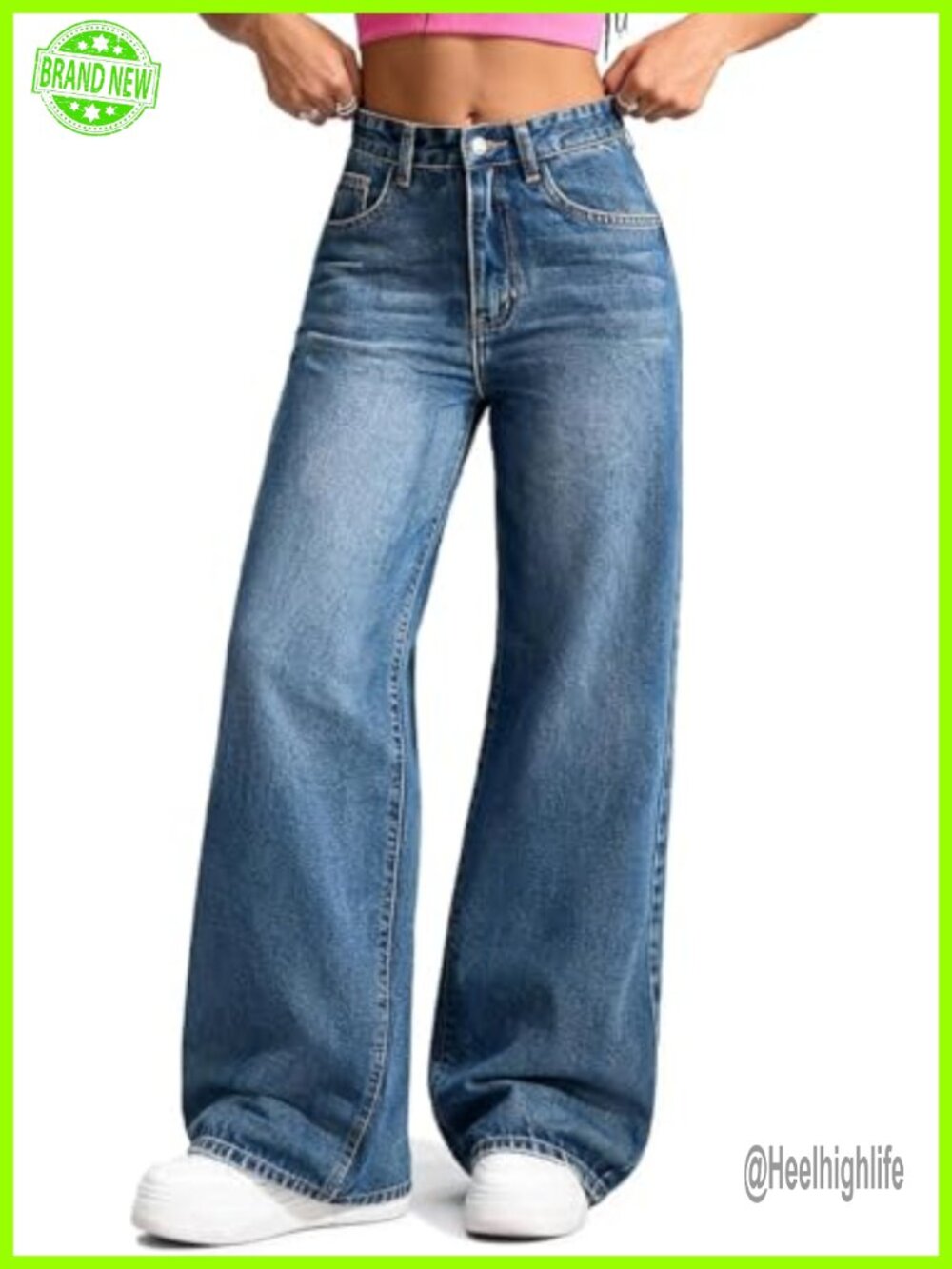 Wide Leg Baggy Y2K Boyfriend Jeans High Stretch Denim